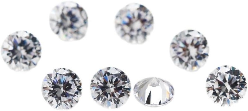gepas WUZHOUGEMS 0.8-10mm White AAAAA Round Machine Cut Loose Cubic Zirconia Stone Clear CZ Synthetic Gemstone For Jewelry Making - Image 1